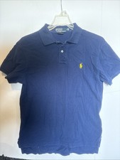 Polo Ralph Lauren Custom Fit Blue Polo Shirt Men s Medium Short Sleeve