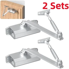 2 Sets Commercial Door Closer Heavy Duty Residential Hydraulic Auto Door-Closer