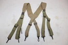 US Military Issue WW2 Khaki Canvas Cartridge Ammunition Belt Suspenders JS9