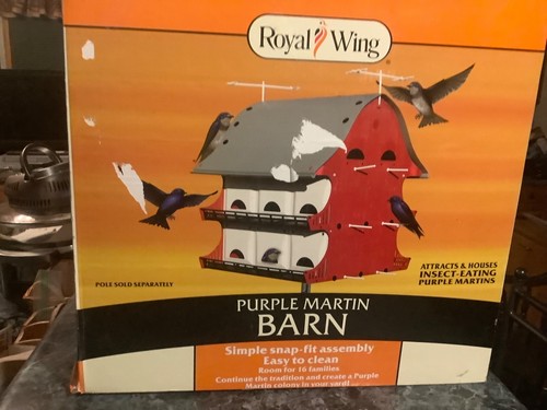 Brand New Royal Wing Purple Martin Barn Bird House 16 Room - OPEN BOX