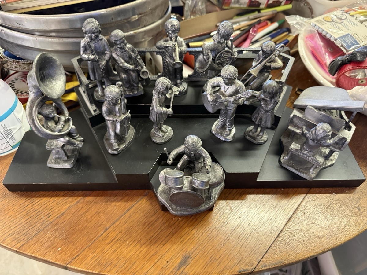 Michael Ricker Pewter Children's 10 Piece Orchestra Set With stage