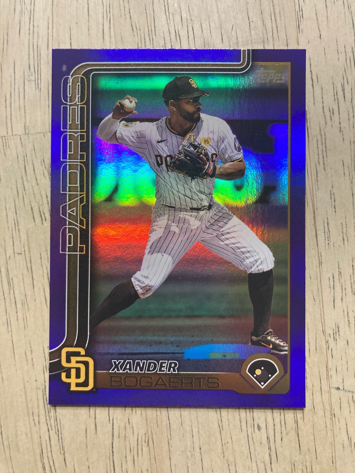 2025 Topps Series 1 #19 XANDER BOGAERTS Purple Foil Parallel #192/250