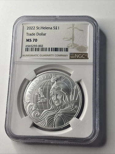 2022 St. Helena S£1 Trade Dollar 1 oz NGC MS70
