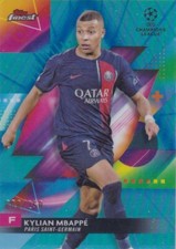 Topps Finest Champions League 2024 No. 49 Kylian Mbappe Blue 8/250