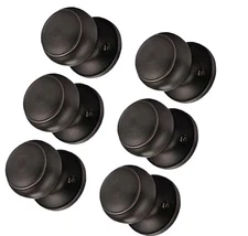 6- Probrico Half-Dummy Door Knobs Flat Ball Oil Rubbed Bronze Interior Single ..