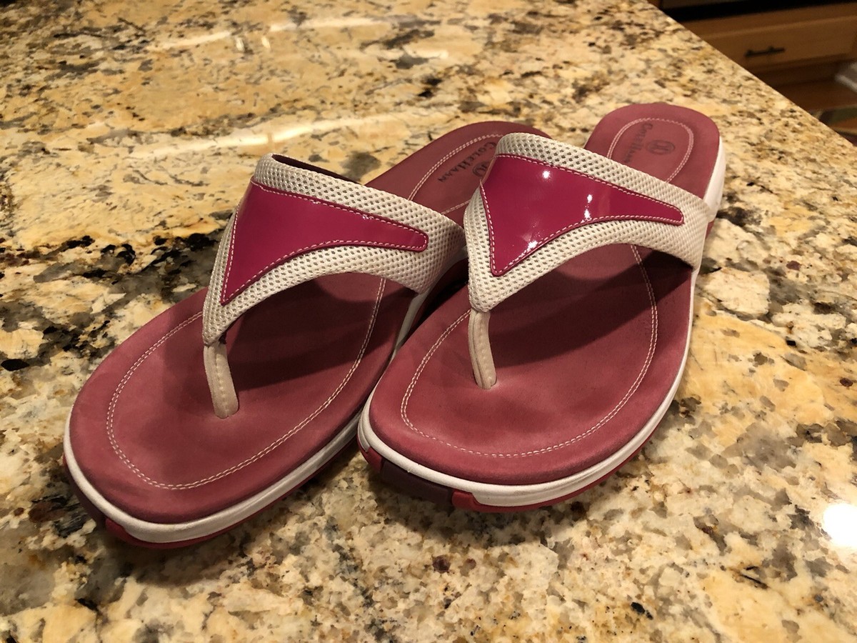 Cole Haan Flip Flops Size 10.5 Cole Haan Zerogrand Flip-Flops Thong Sandals Black Leather  main image 2
