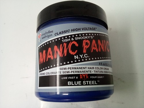 Manic Panic Semi-Permanent Hair Dye BLUE STEEL 4oz - Picture 3 of 5