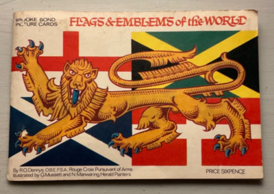 Brooke Bond Teekarten Flaggen & Embleme der Welt Album Set 50 Karten