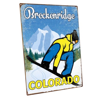 Breckenridge Colorado Metal Sign; Wall Decor for Vacation Home