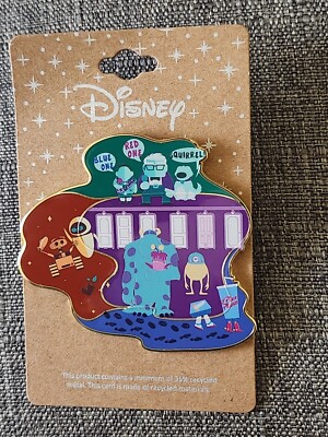 Disney Pin Pixar Movies Collage Monsters Inc UP Wall-E Toy Story Sully Mike Buzz