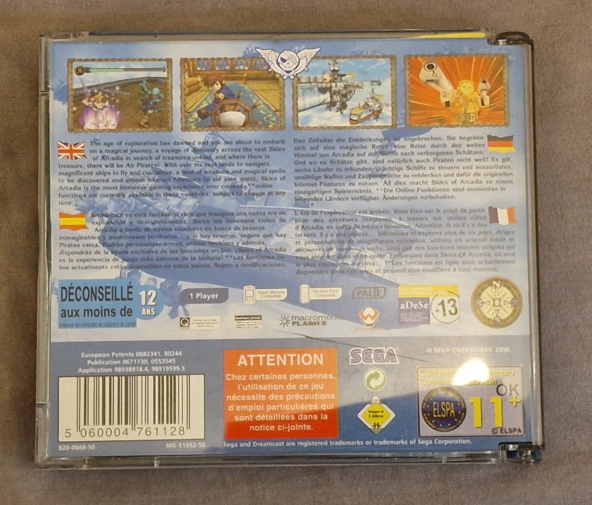 Skies of Arcadia (Sega Dreamcast, 2001) GREAT CONDITION!! 10086510522