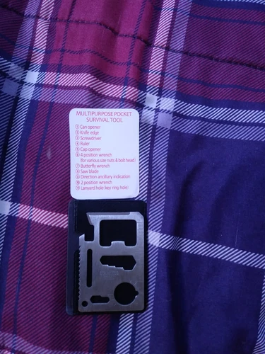 MULTI-PURPOSE POCKET SURVIVAL TOOL STAINLESS STEEL NEW