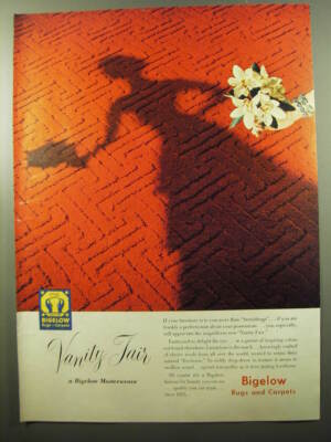 1950 Bigelow Rugs and Carpets Ad - Vanity Fair a Bigelow Masterweave | eBay