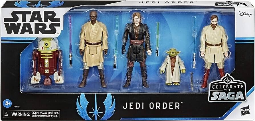 Star Wars Celebrate the Saga 3.75" Jedi Order 5pk NEW Yoda Obi Wan Kenobi Anakin