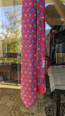 Cravate HERMÈS Vintage Multicolore - 100% Soie, Modèle 7069TA, Fabriquée En France, Occasion