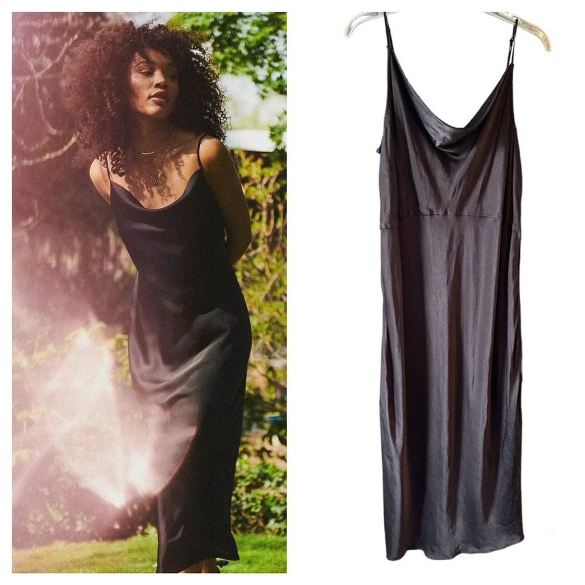 black satin dress urban outfitters Black Satin Dresses