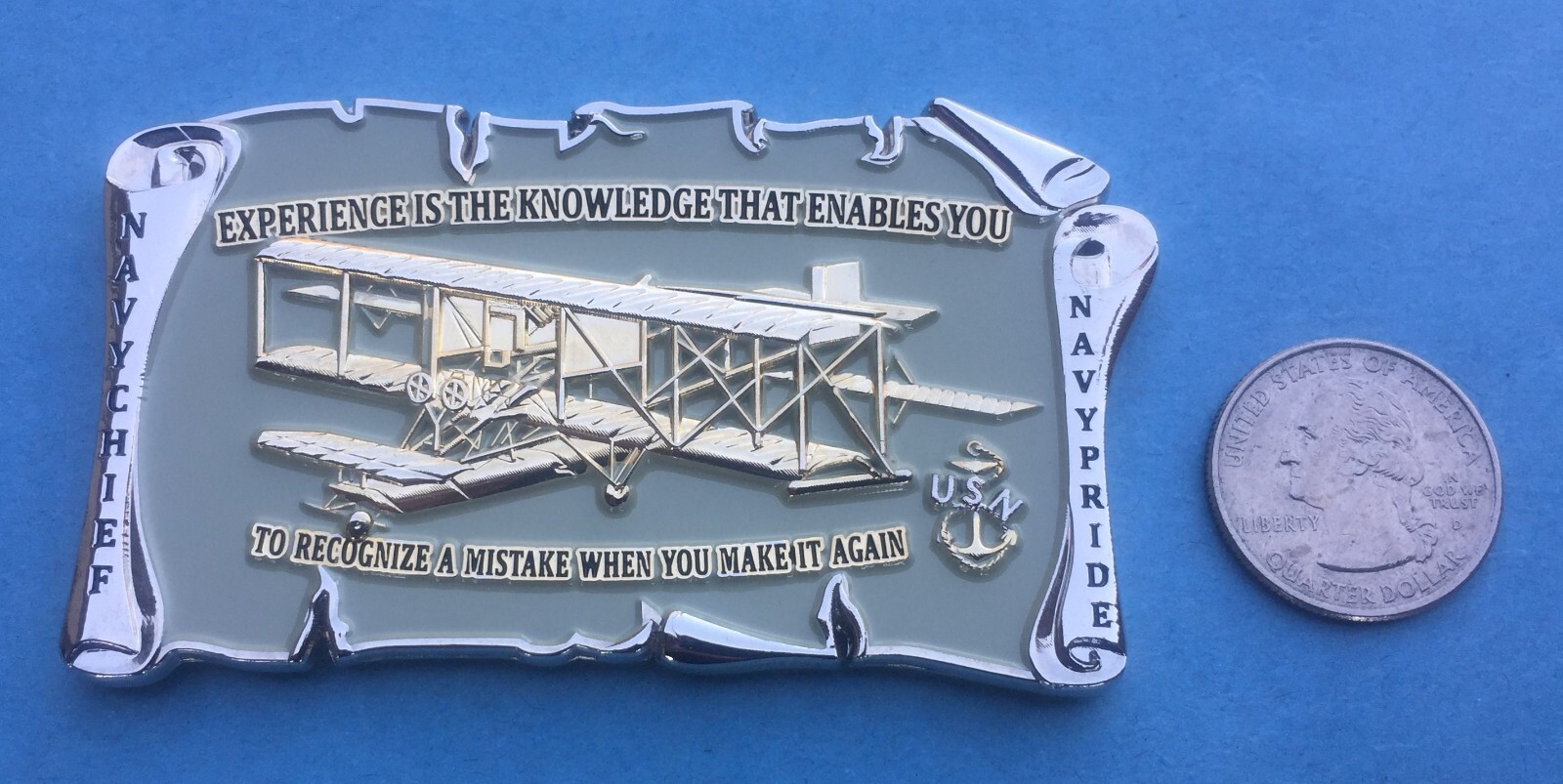 US Navy Challenge Coin NAS North Island Khaki Ball Chief CPO Serialized Edition