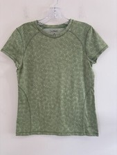 LL Bean T-Shirt Womens Medium Green Geometric...
