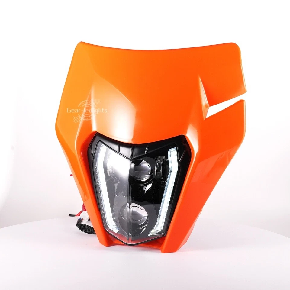 Faro LED DRL luz de haz alto/bajo para KTM EXC XCW EXC-F 250 300 350 450 500 690 Foto 2 de 4