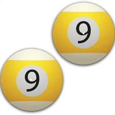 Set of 2 DJ 9 Ball #1 Nine Ball Slipmat Turntable 12" Scratch Pad Slip Mat DJ x2