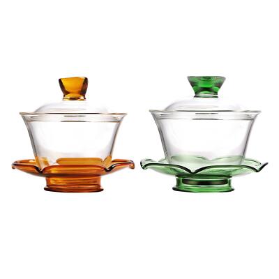 Kungfu Glas Teeservice mit Deckel mit Boden Teekocher Teetasse große Teeschale