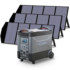 ALLPOWERS 3456Wh R4000 LiFePO4 Portable Power Station 140W Solar Panel Home Use
