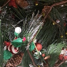 Gorgeous Christmas Pinecone Ornaments Crystal Tips Pine 1 Strand 65" 5' Ft