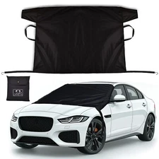 Windshield Cover for Ice and Snow - Heavy Duty Russian Fabric with Side Panels