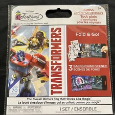 Transformers Colorforms Fold Go Jumbo on the go adventures 75 stickers NIP