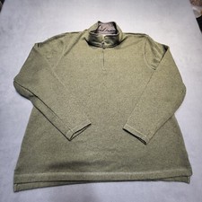Wrangler Pullover Mens XL Green Quarter Zip Long Sleeve Sweatshirt