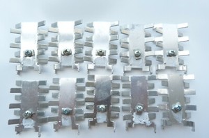 15pcs AluminiumTO-220 Heat Sink Transistor Radiator Cooler 55X35MM USED,RECYCLED