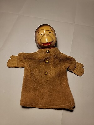 Vintage Bellhop Monkey Puppet Doll Toy Circus Carnival Prize Organ Grinder Monko