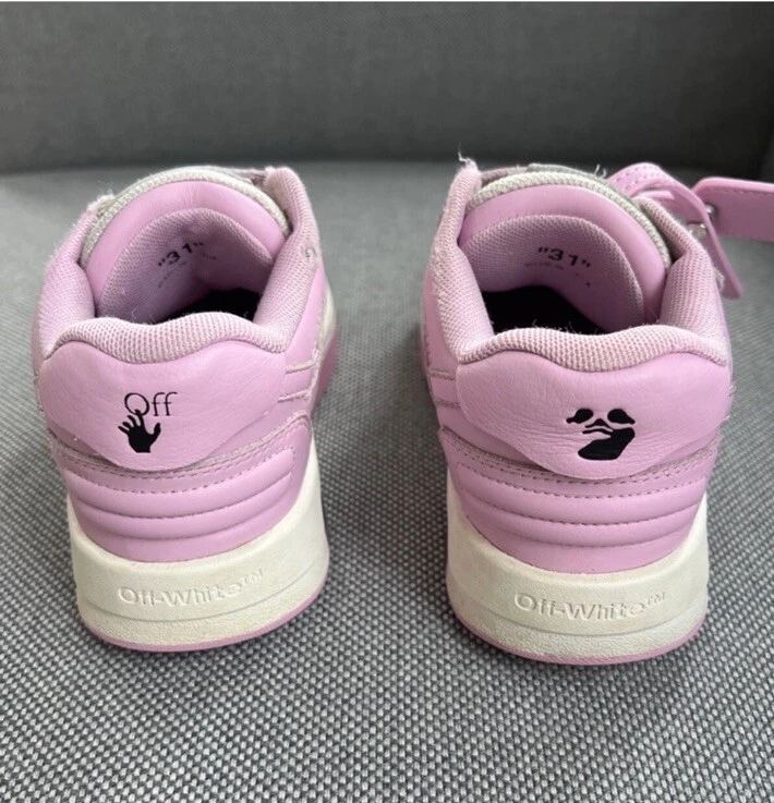$185 Off-White Unisex Niños Rosa Parte Superior Baja Cuero Zapatilla Zapato Talla EU 31 Foto 4 de 4