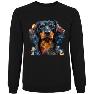 Sweatshirt Schwarz Dackel Dachshund Teckel Jagdhund Jagt Dackelwelpe Dac 402865s