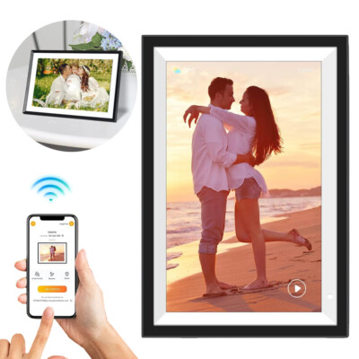 Digitaler Bilderrahmen - 10,1 Zoll IPS Display Touch, WIFI, Frameo 32GB, Schwarz