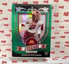 RASHOD BATEMAN 2021 Panini GREEN PRIZM CRUSADE Draft Picks ROOKIE #166