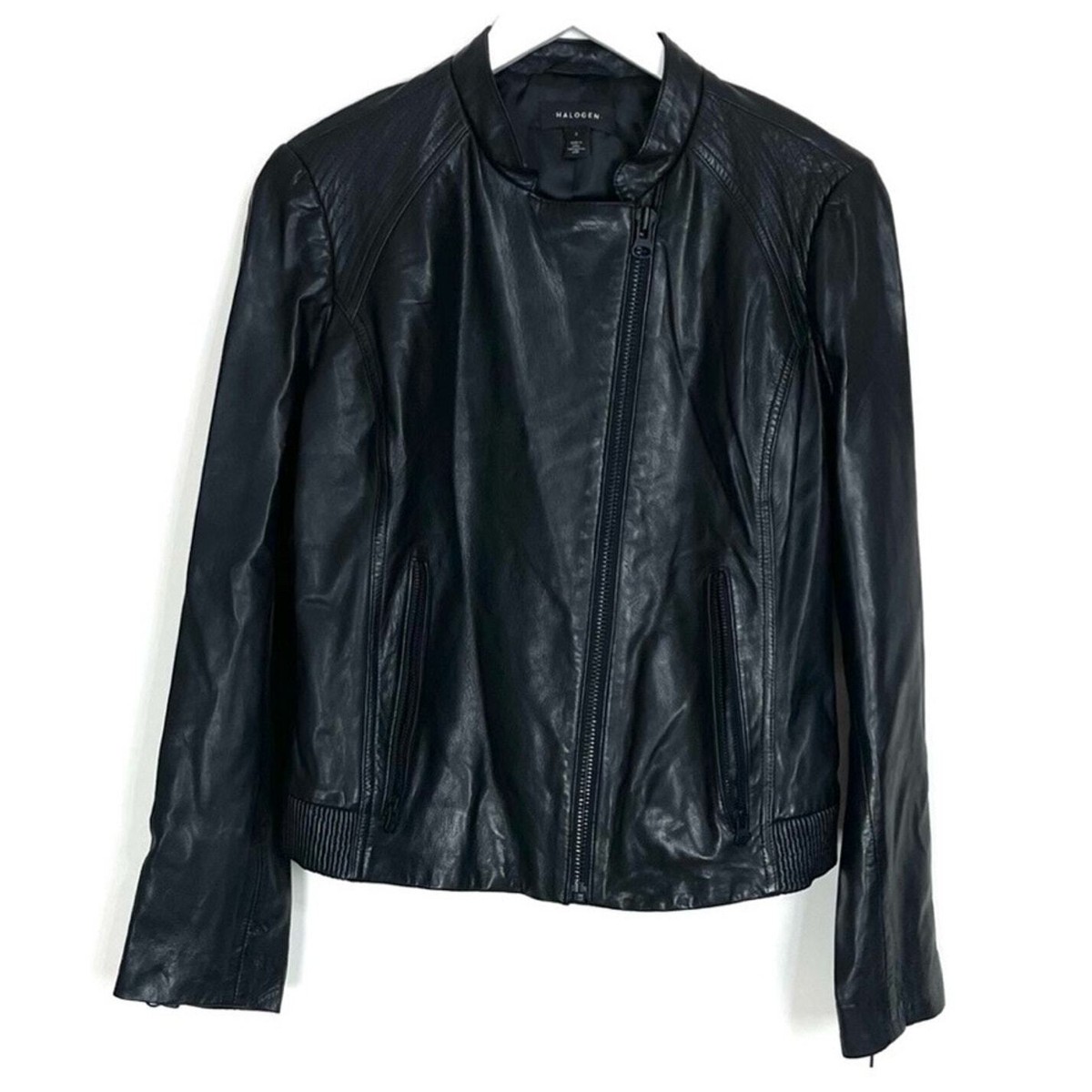 Halogen Leather Moto Jacket NWT Small | eBay Halogen Leather Moto Jacket NWT Small | eBay