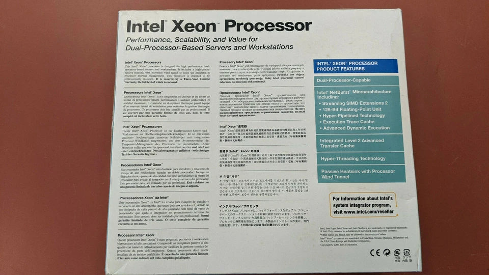 Intel Xeon 2.4GHz/533MHz Processor BX80532KE2400DSL72D, Brand New Sealed 604-pin - Image 4 of 4