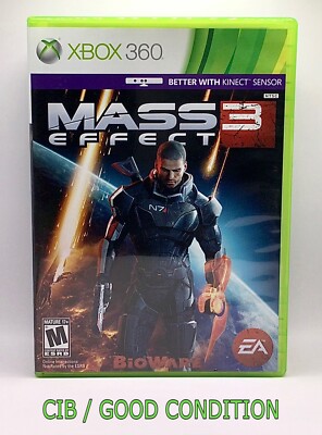 Mass Effect 3 (Microsoft Xbox 360, 2007) CIB / Good Condition  [B137]