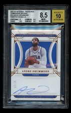 2021-22 National Treasures Andre Drummond Bronze Penmanship BGS 8.5 Auto 10