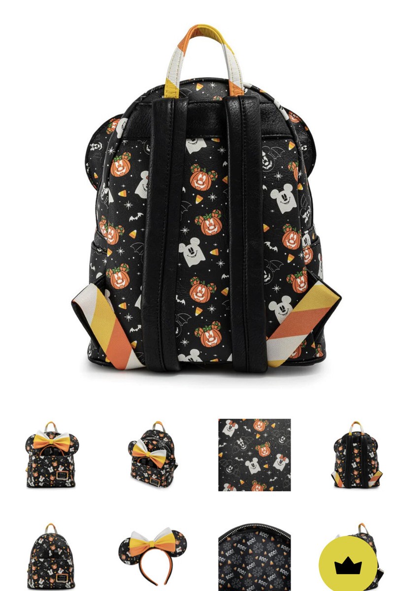 LOUNGEFLY DISNEY SPOOKY MICE AOP Minnie MINI BACKPACK  display picture 1