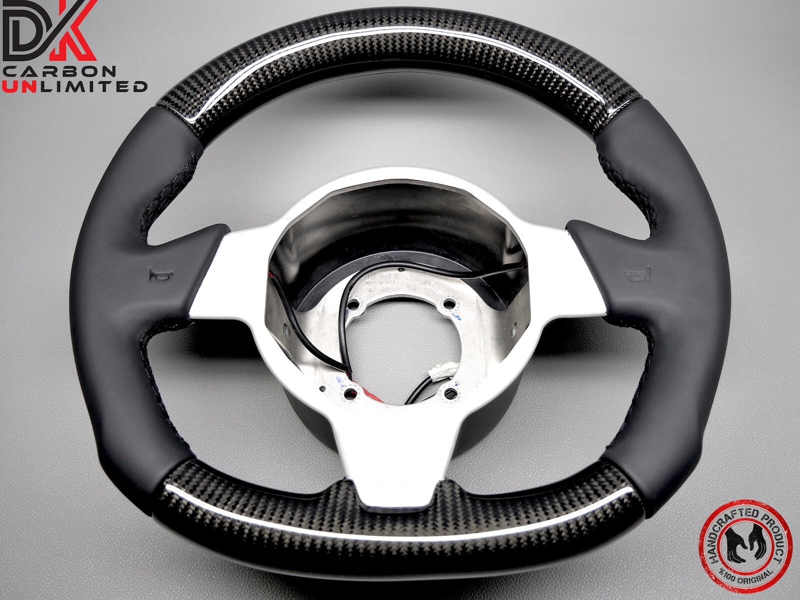 Lotus Series 3 Exige Elise Black Stitch No Ring Napa Carbon Steering Wheel v2