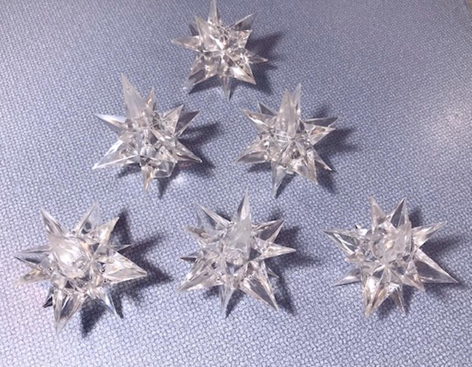 Vintage 6 Mini Christmas Light Bulb Covers Reflectors 3D Starburst Plastic eBay