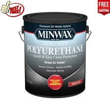 Fast Drying Polyurethane Water Based Oil-Modified Gloss Clear 1 Gallon Interior