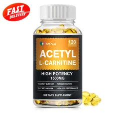 120 Capsules L-Carnitine 1500mg, High Potency Supports Natural Energy Production