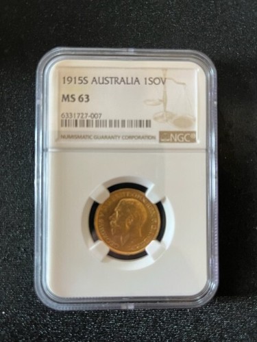 1915s , Australia , 1Sov , NGC , MS 63 - Picture 1 of 2