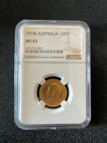 1915s , Australia , 1Sov , NGC , MS 63