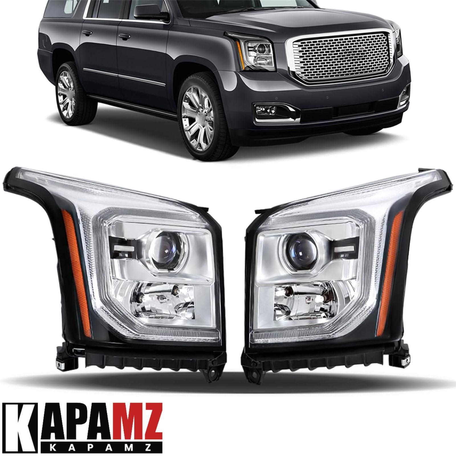 PAIR Halogen Headlight w/LED DRL Headlamp For GMC Yukon 2015-2020 Left&Right