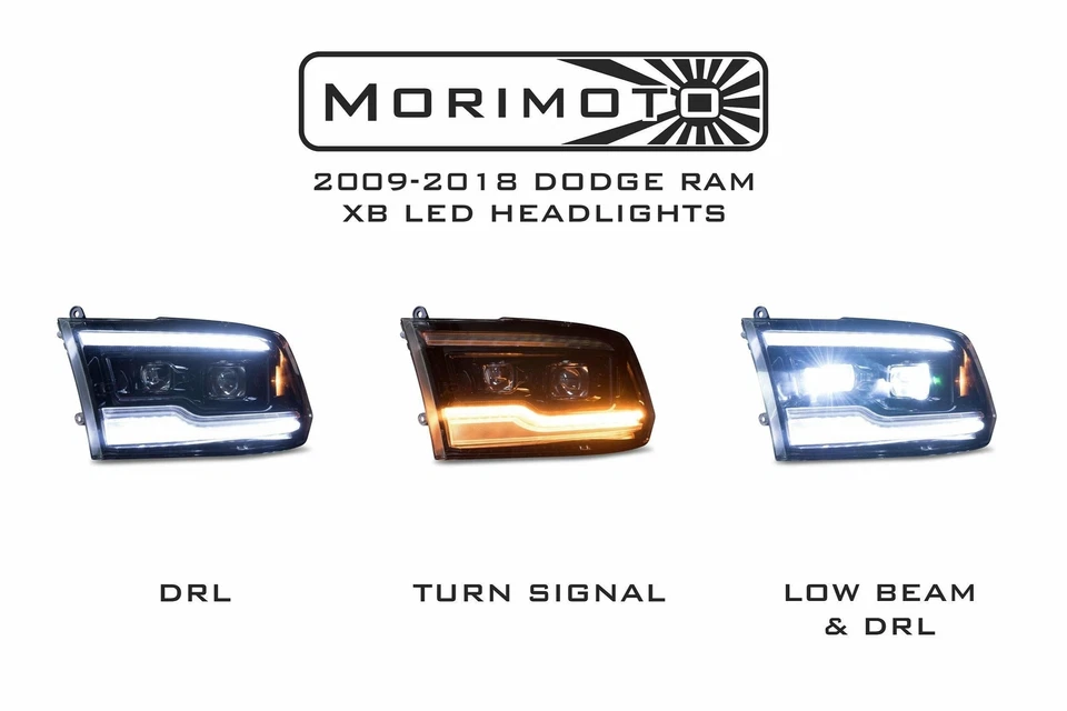 Faros LED 1500 2500 3500 2009-2018 Dodge Ram Morimoto XB Foto 2 de 4