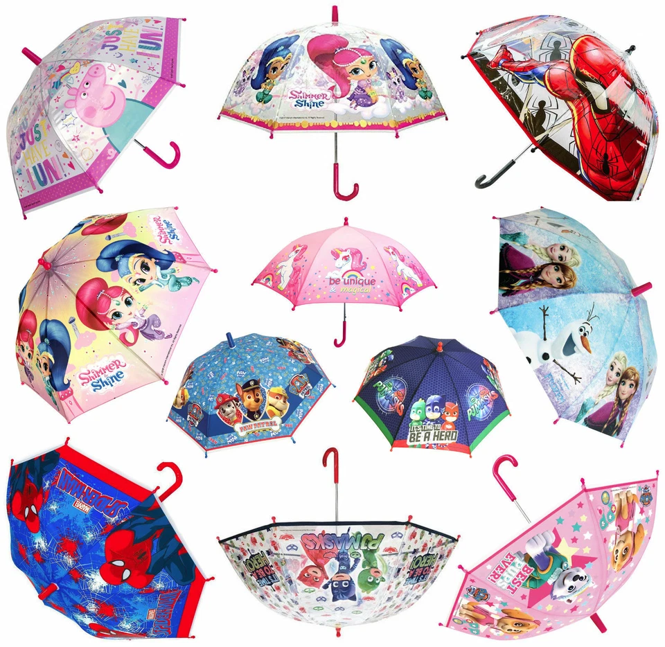 Kids Character Umbrella Dome Bubble Disney Marvel TV & Film Boys & Girls School